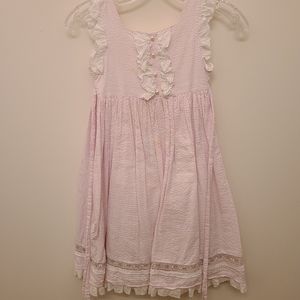 Girl's Laura Ashley London Pink Striped Dress